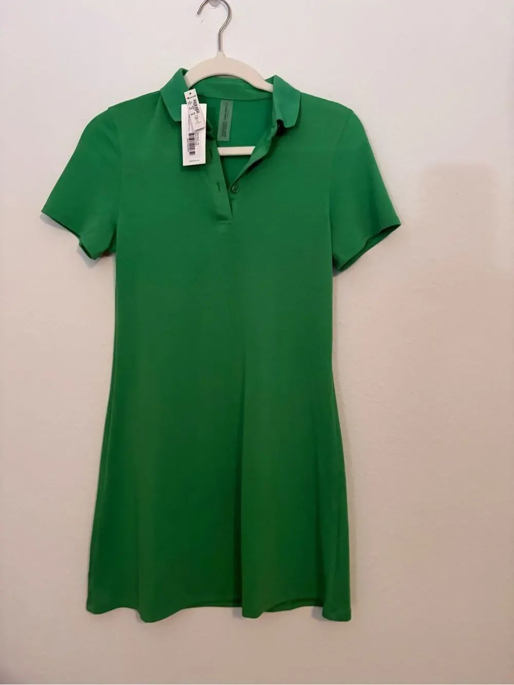 NWT Outdoor Voices  Birdie Green Polo Dress XS